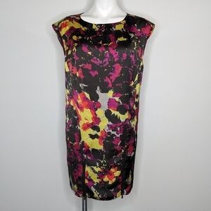 NWOT Rachel Roy black yellow red sleeveless knee length dress 2